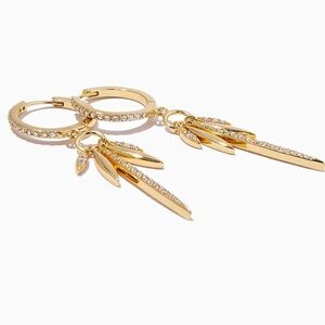 Uncommon James Gold Rocker Girl Earrings